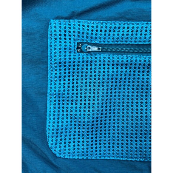 Tora Co Ltd Blue Vest Zipper Kangaroo Pouch Side Kook and Loop Closure Japan - Picture 4 of 12